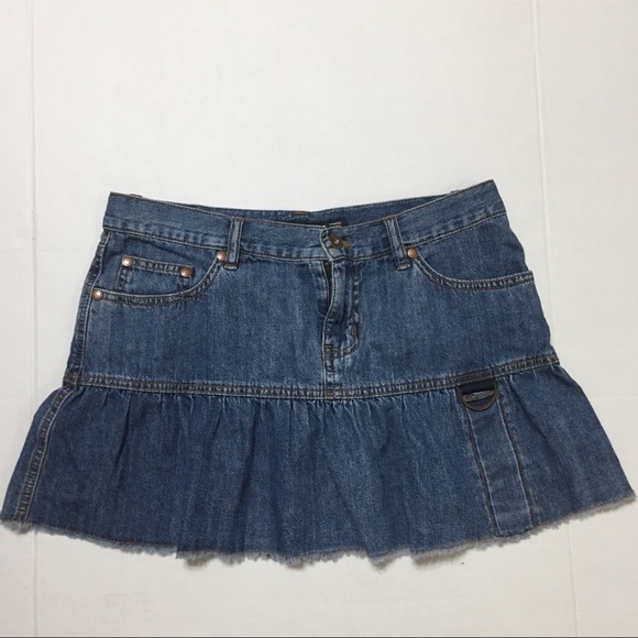 dkny denim skirt